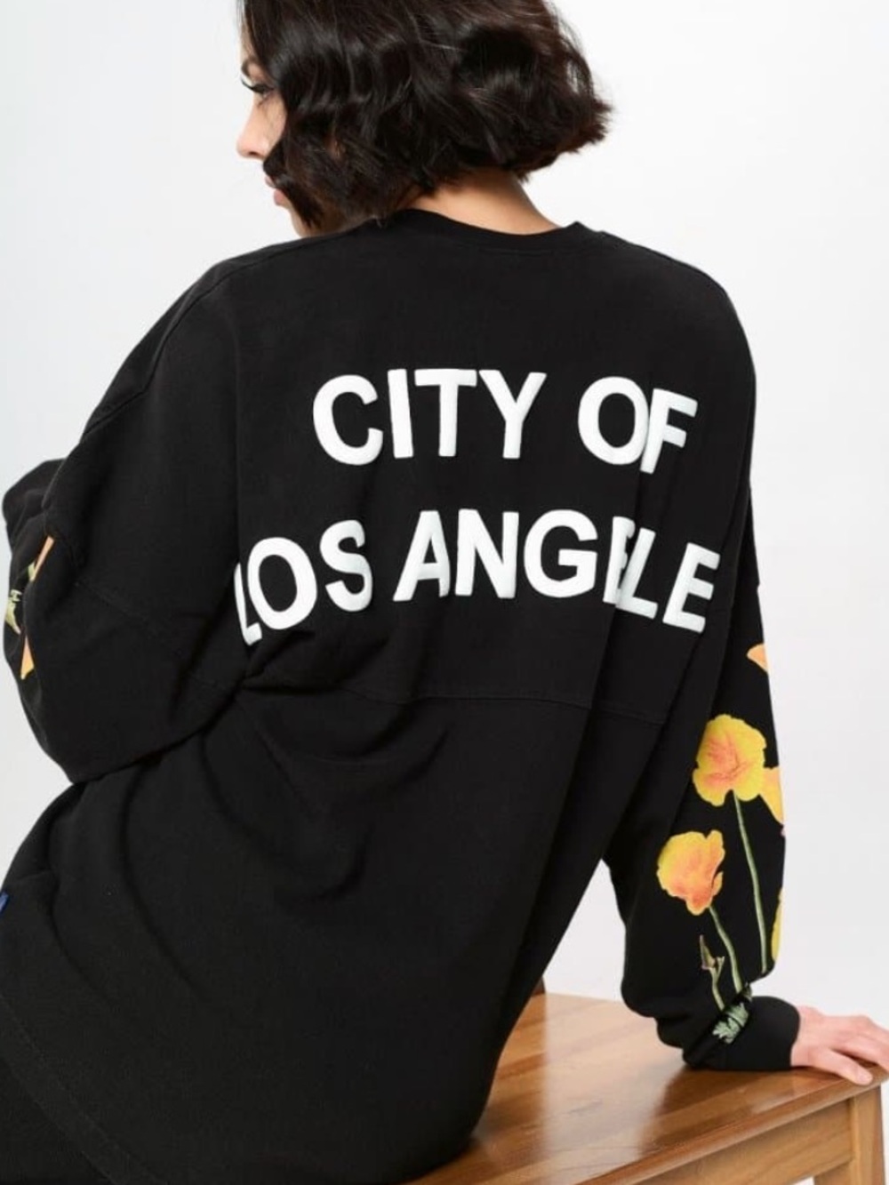 Spirit Jersey City Of Los Angeles Poppy Fields Black Long Sleeve